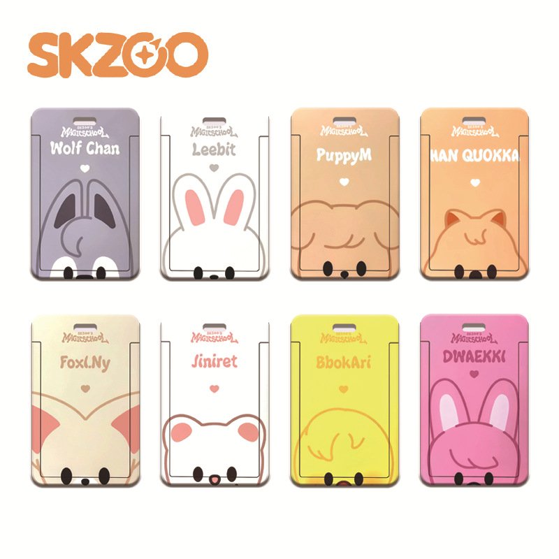 Kpop Stray kids bus card holder Identity Badge Holder gifts for kpop fans ABS Card Protector Sleeves Exhibition ID Card Holder