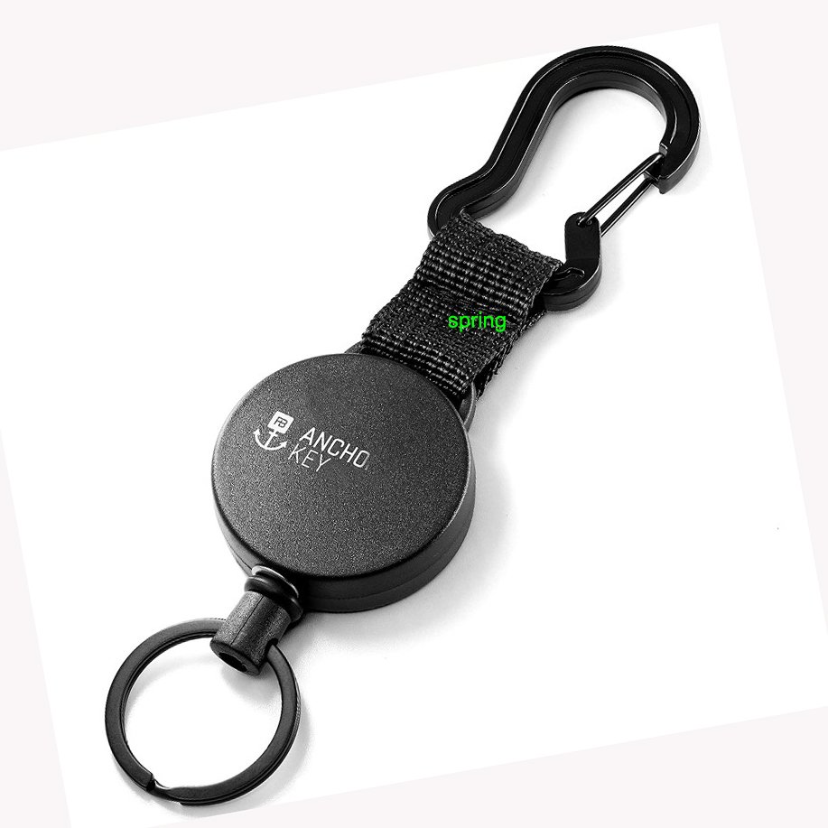 Hot Sale Keychain ABS Retractable Badge Reel Holder with Heavy Duty Carabiner for Camping & Car Features Custom Printed Logo