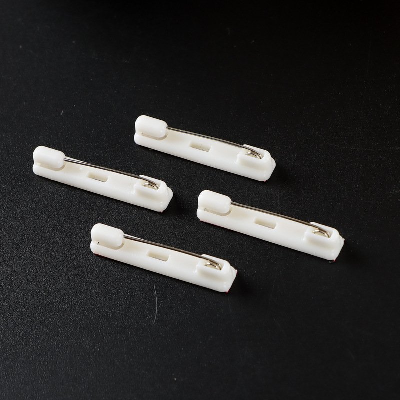 Plastic Safety bar pin as badge findings for Badge attachment