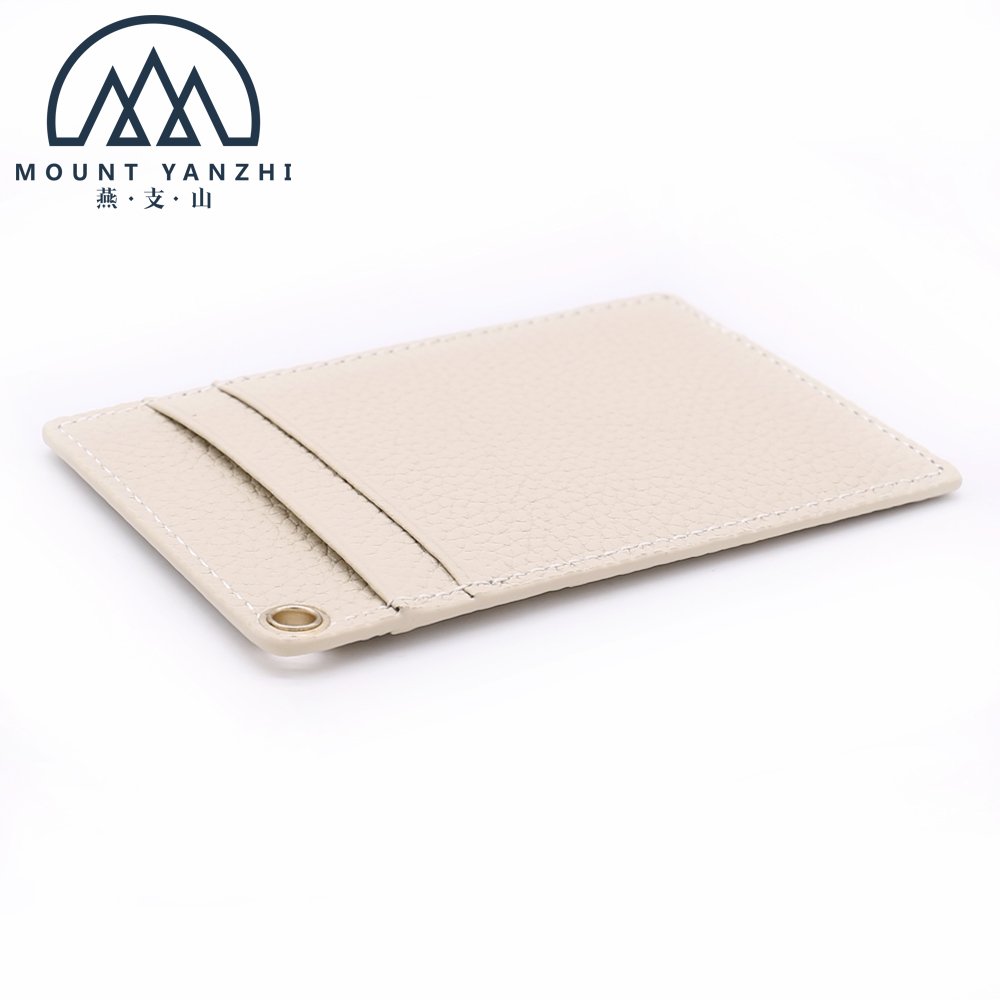 High Quality Genuine Leather Business ID Card Holder Keychain Credit Card Holder Wallet Wristlet ID Holder With Tassels