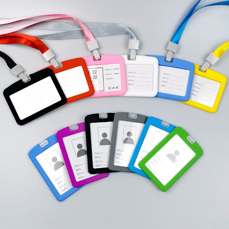 Factory Supply Card Holder Custom Pure Transparent Hard Plastic Badge Lanyard for Promotional Gift and Work Name ID Card Holder
