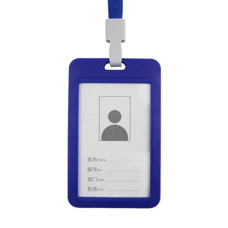 Factory Supply Card Holder Custom Pure Transparent Hard Plastic Badge Lanyard for Promotional Gift and Work Name ID Card Holder