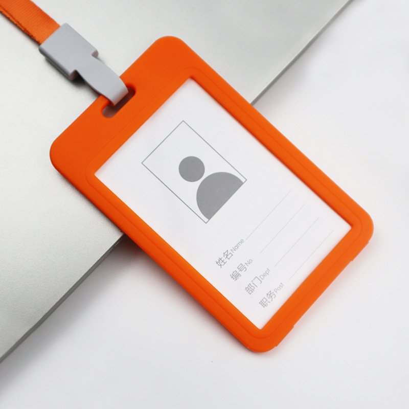 Factory Supply Card Holder Custom Pure Transparent Hard Plastic Badge Lanyard for Promotional Gift and Work Name ID Card Holder