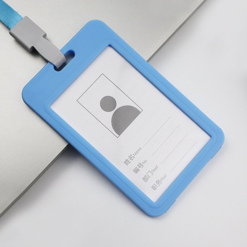 Factory Supply Card Holder Custom Pure Transparent Hard Plastic Badge Lanyard for Promotional Gift and Work Name ID Card Holder