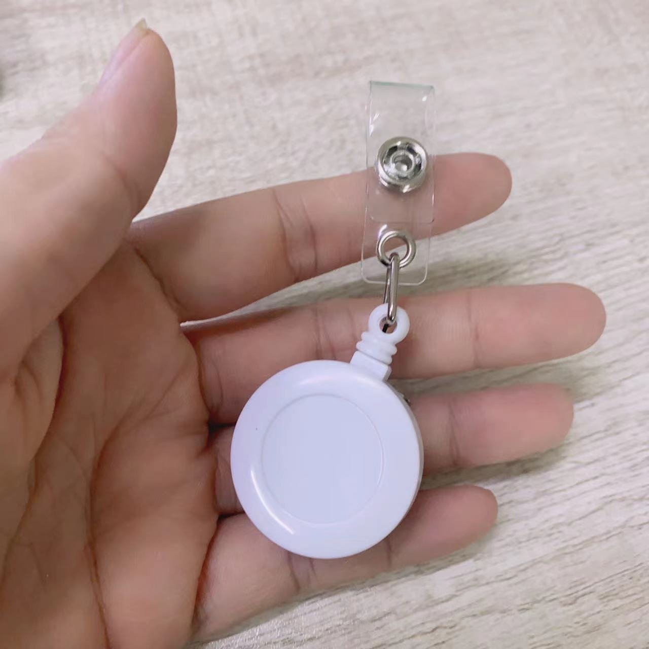 50 Pieces Retractable Badge Holder Reels with Swivel Alligator Clip, ID Card Holder Name Badge Reel Clips for Students Teachers