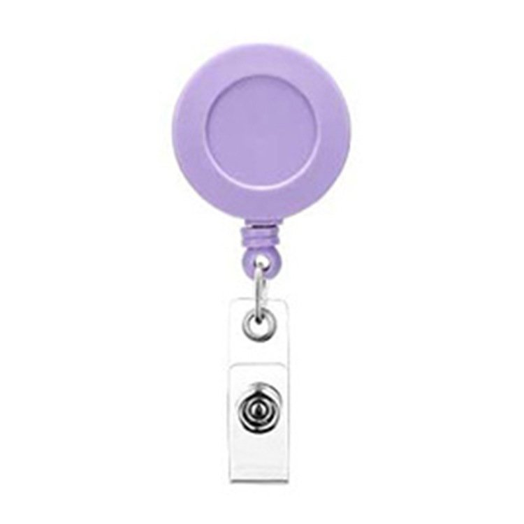 Plastic Retractable ID Card Badge Holder Reels with Clip Name Reel Round Office School Supplies Retractable Lanyard Badge Holder