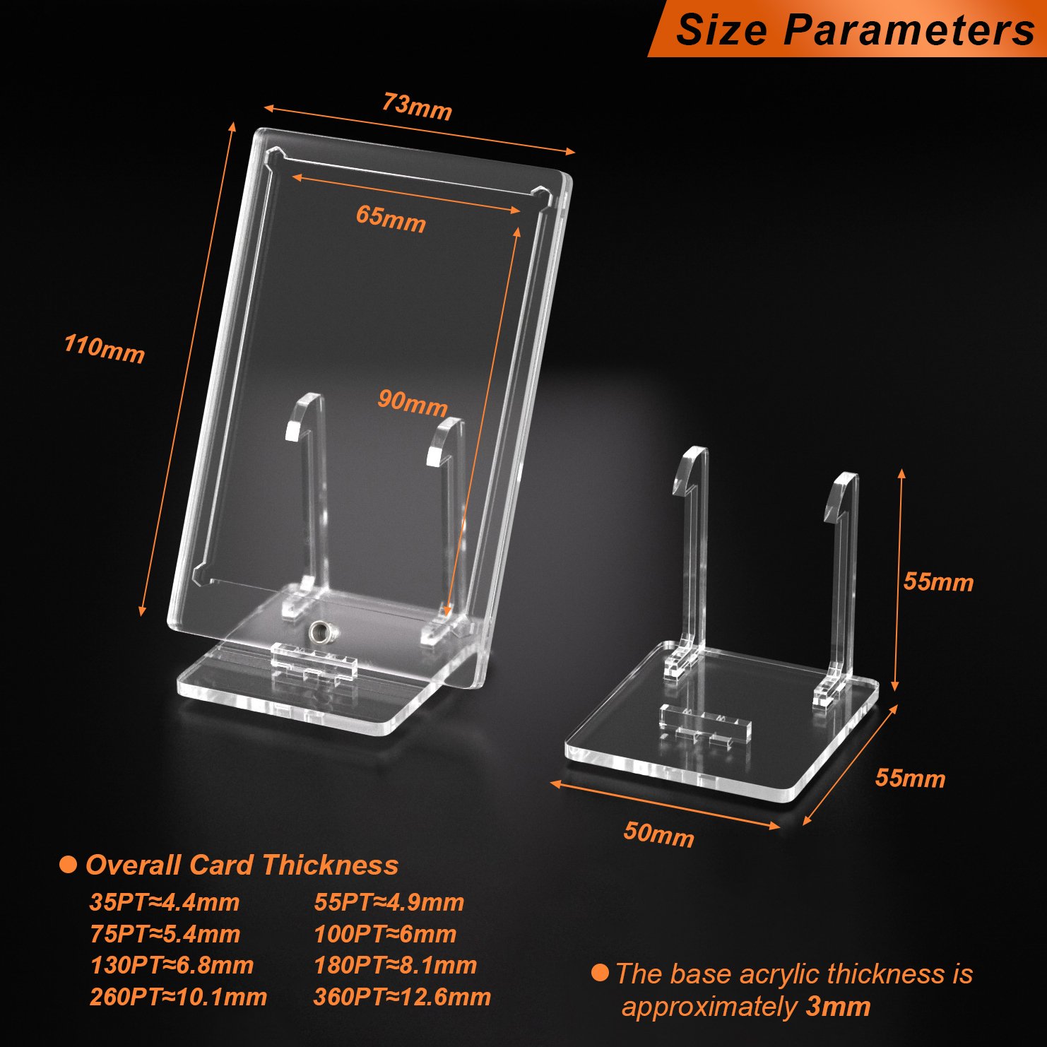 5620 Factory Supply Card Storage Sleeve Acrylic Star Trading Card Storage Box with Accessories for Badge Holder