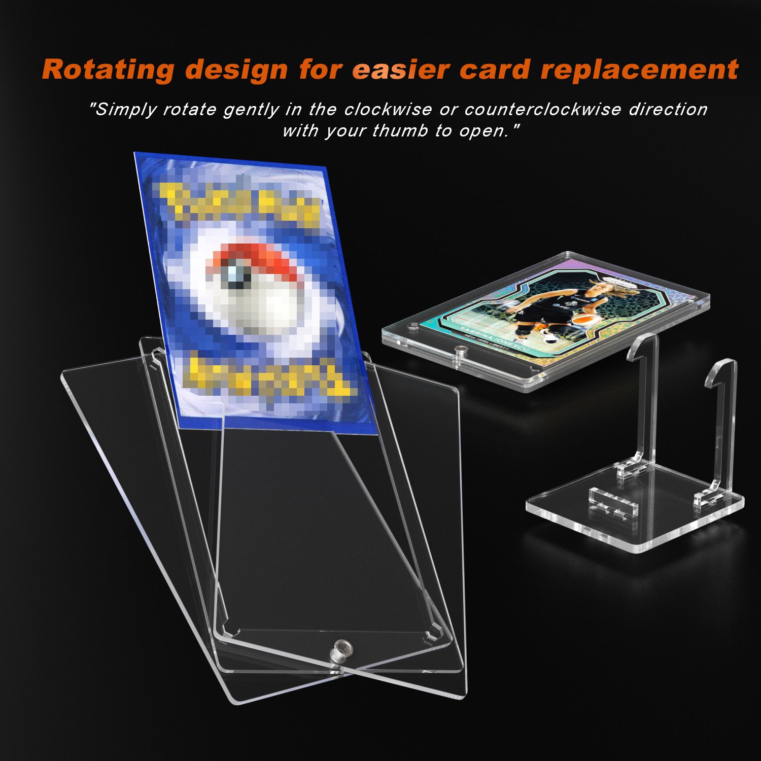 5620 Factory Supply Card Storage Sleeve Acrylic Star Trading Card Storage Box with Accessories for Badge Holder