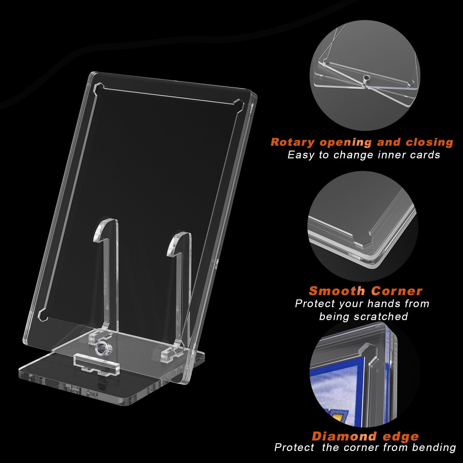 5620 Factory Supply Card Storage Sleeve Acrylic Star Trading Card Storage Box with Accessories for Badge Holder