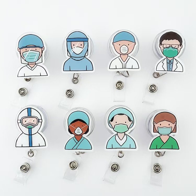 Popular Customized Acrylic Drip Adhesive ID Badge Epoxy Acrylic Badge Holders