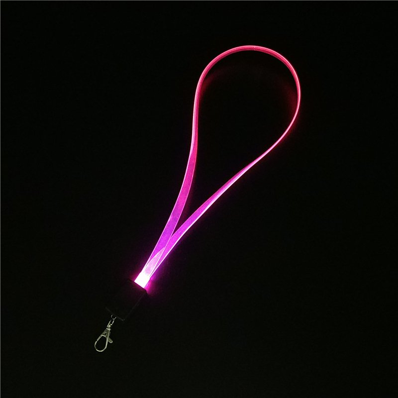 Ismart ID Badge Holder Light Up Lanyard Name Card Holder Lanyard Neck LED Lanyard with Key Ring