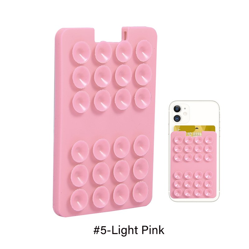 New Design Silicone Sucker Suction Cup Id Credit Name Card Badge Holder Cover Phone Accessories Mobile Phone grip Holder