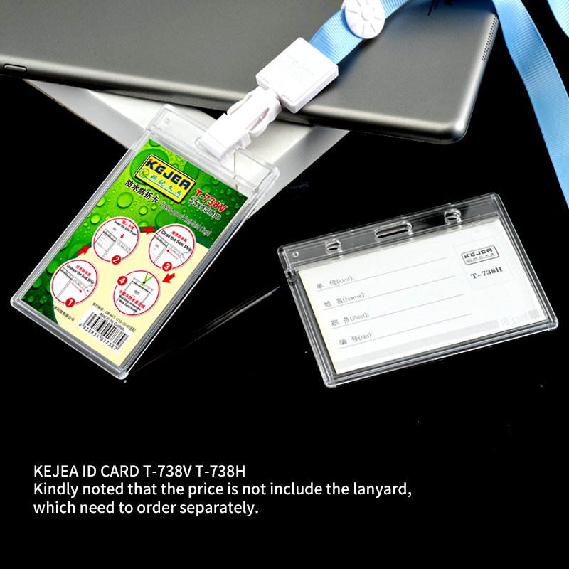 Plastic Card Holders Heavy Duty Card Holder Plastic Card Protector Cover Transparent Badge Holder Protector