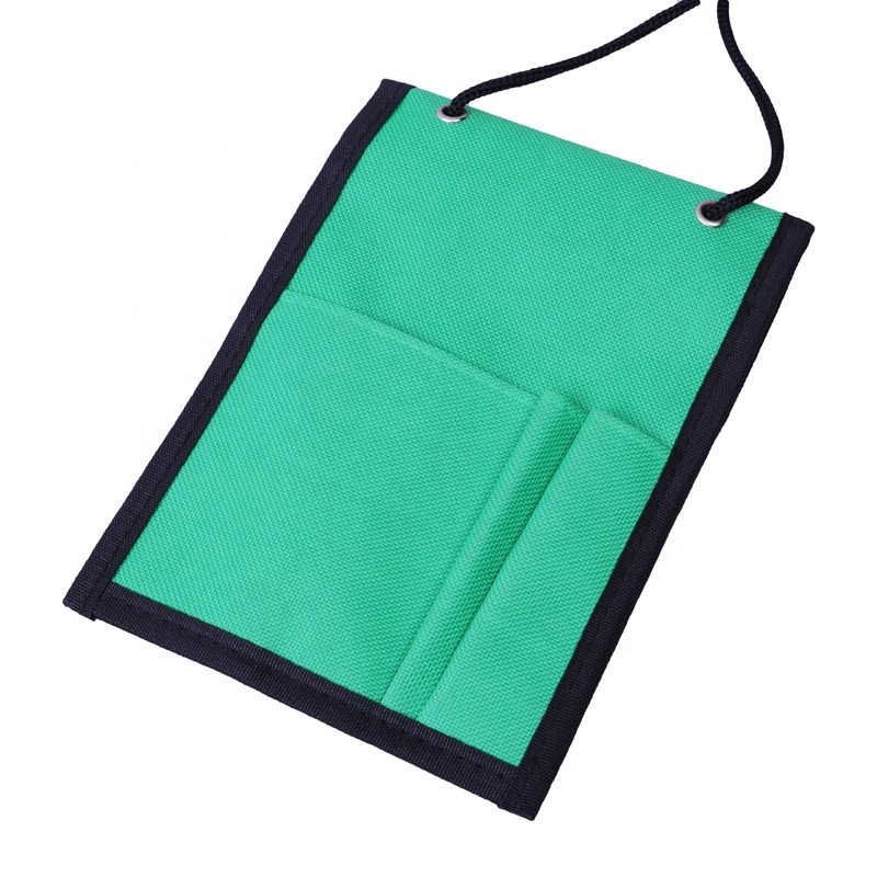 Unionpromo Custom Vintage Style Nylon Neck Wallet ID Holder Bag Trade Show Fashionable Business Card Holder Plastic Canvas