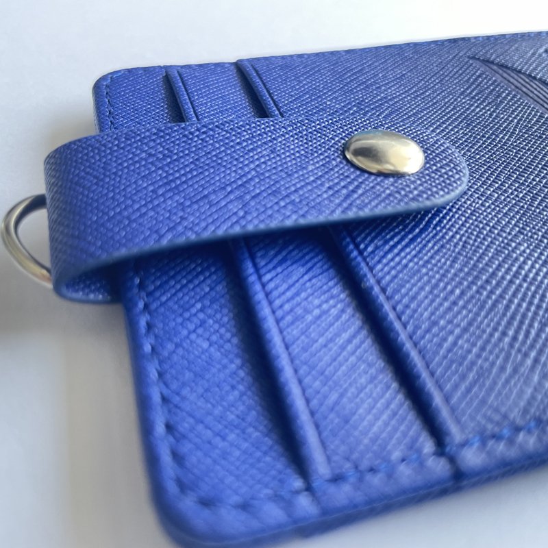 Custom LOGO embossed Premium Durable PU Leather ID Badge plastic id Card Holder badge With Double Stitches Neck Straps Lanyards