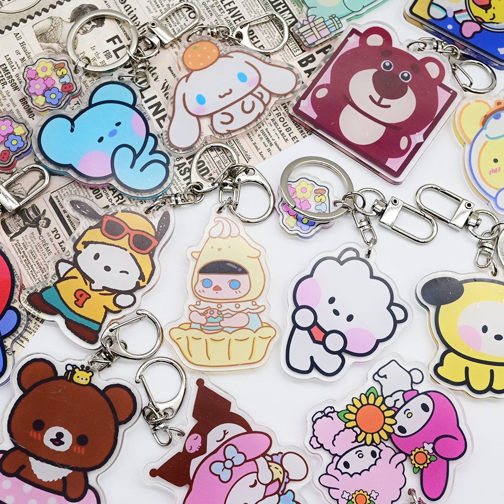 Customizable Photo Printed Acrylic Key chain Song Plaque Music Spotify Key chain Badge Accessories