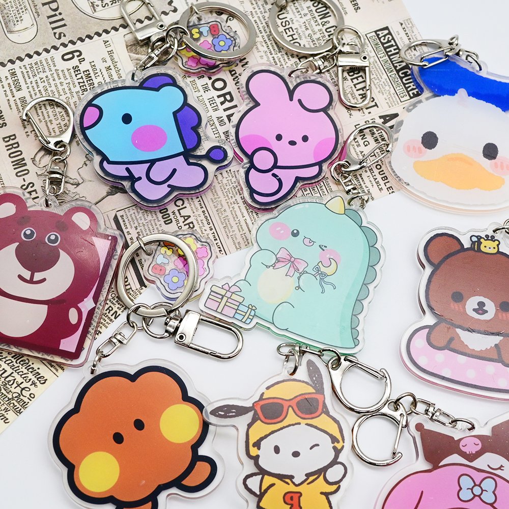 Customizable Photo Printed Acrylic Key chain Song Plaque Music Spotify Key chain Badge Accessories