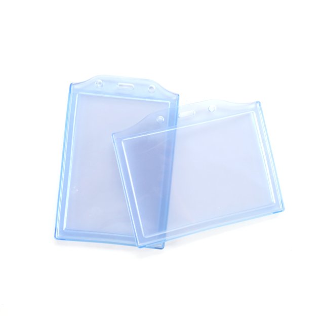 KEJEA T-015V A7 Vertical Soft PVC Silicone Office Work Name Badge Holder Soft Silicone Card Holder