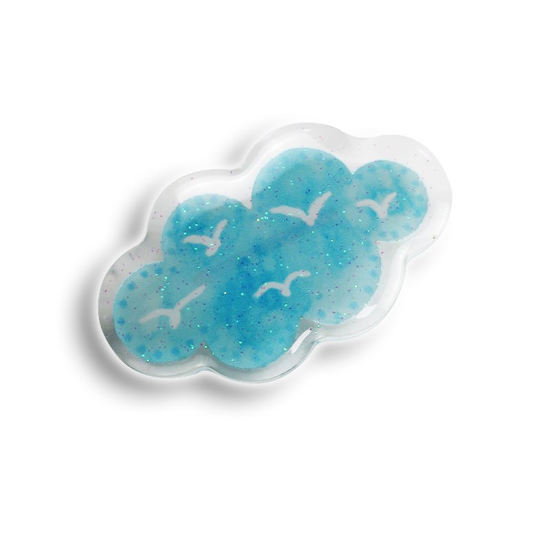 Customize personalized cute clear holographic laser cut acrylic epoxy pin badges holder custom acrylic brooch pin