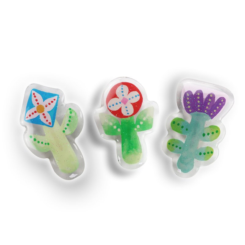 Customize personalized cute clear holographic laser cut acrylic epoxy pin badges holder custom acrylic brooch pin