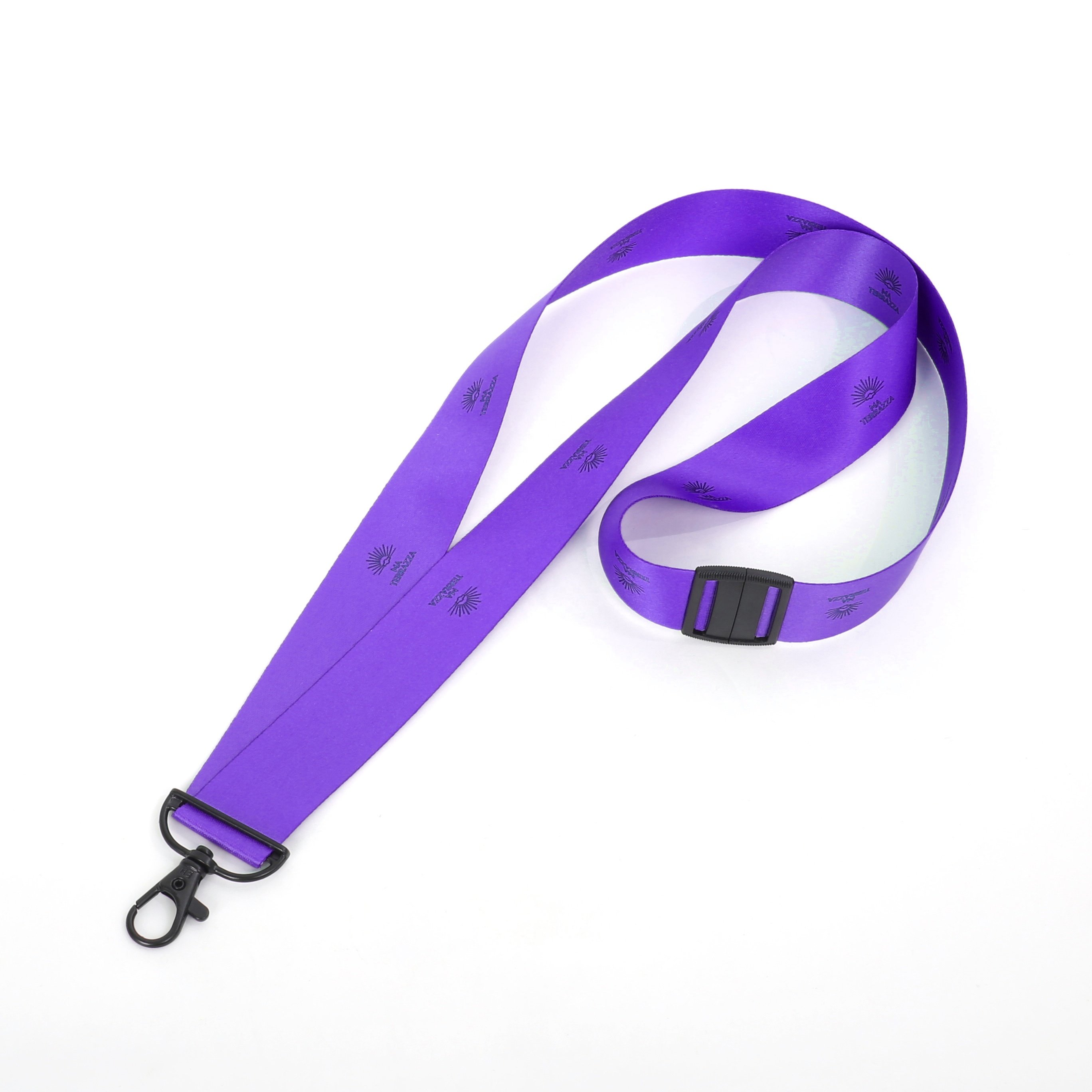 2.0mm Polyester Custom made No Stitches lanyard with logo business cell phone badge holder and ID card holder with lanyard