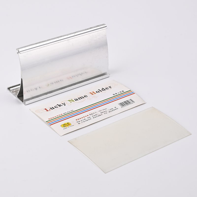 High Quality Cheap Table Name Tag Type And Safty Style Custom Logo Printed Reusable Aluminum Name Badge Holder