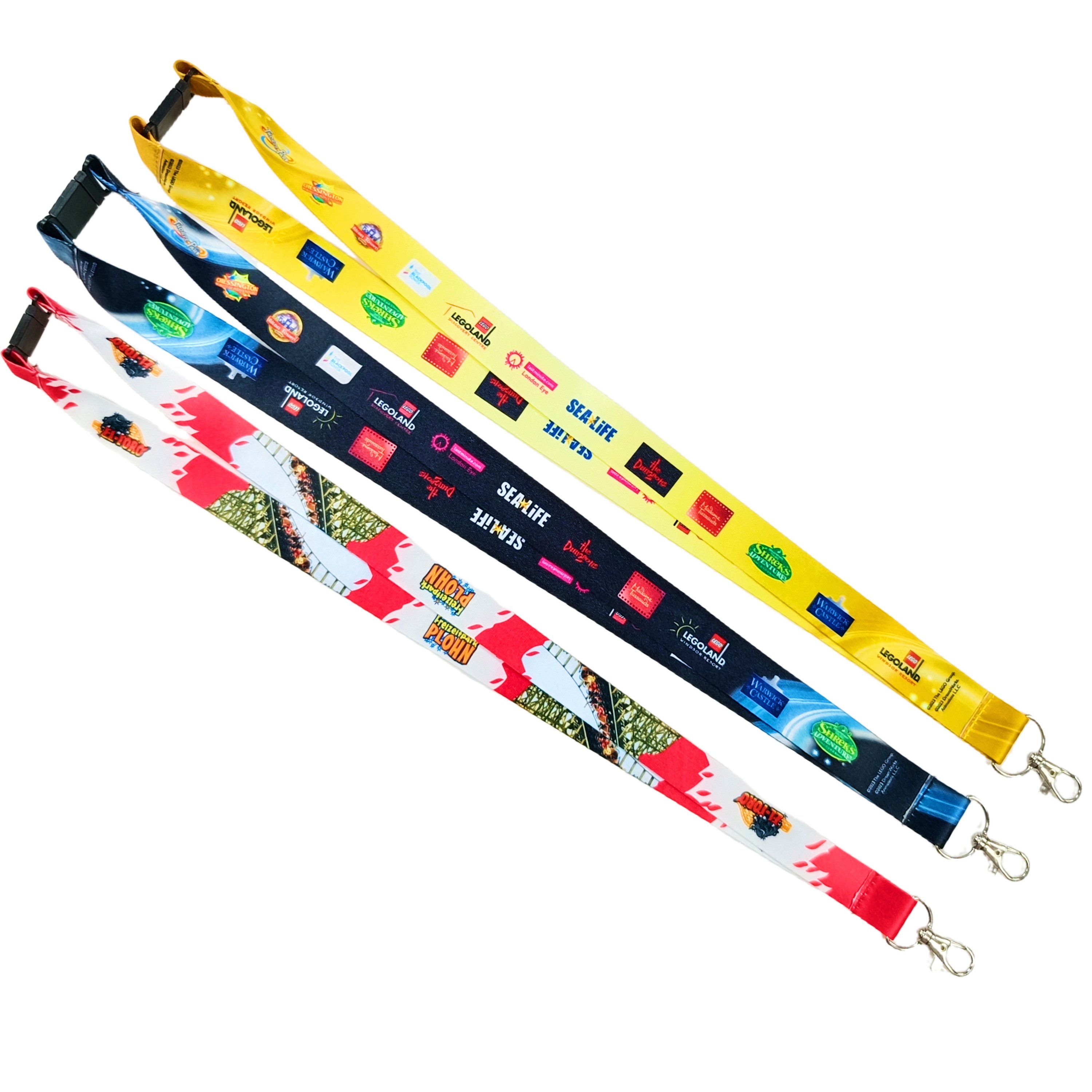 Hot Selling Polyester Lanyard Anime Neck Strap Custom Logo With Metal Clips Sublimation Lanyard With ID Card Badge Holder
