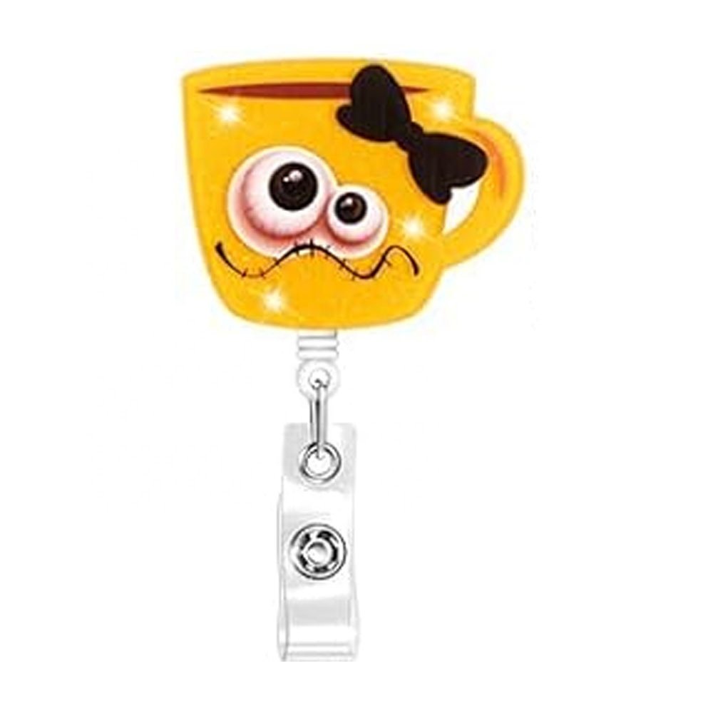 Wholesale Ghost Pumpkin Bat skeleton Halloween Felt Badge Reel Nurse ID Card Holder Retractable Badge Reels