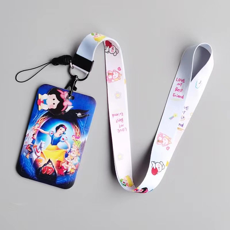 New Style princess Cute Anime Neck Strap Lanyards Keychain Badge Holder ID Card Pass for Key Accessories Lanya