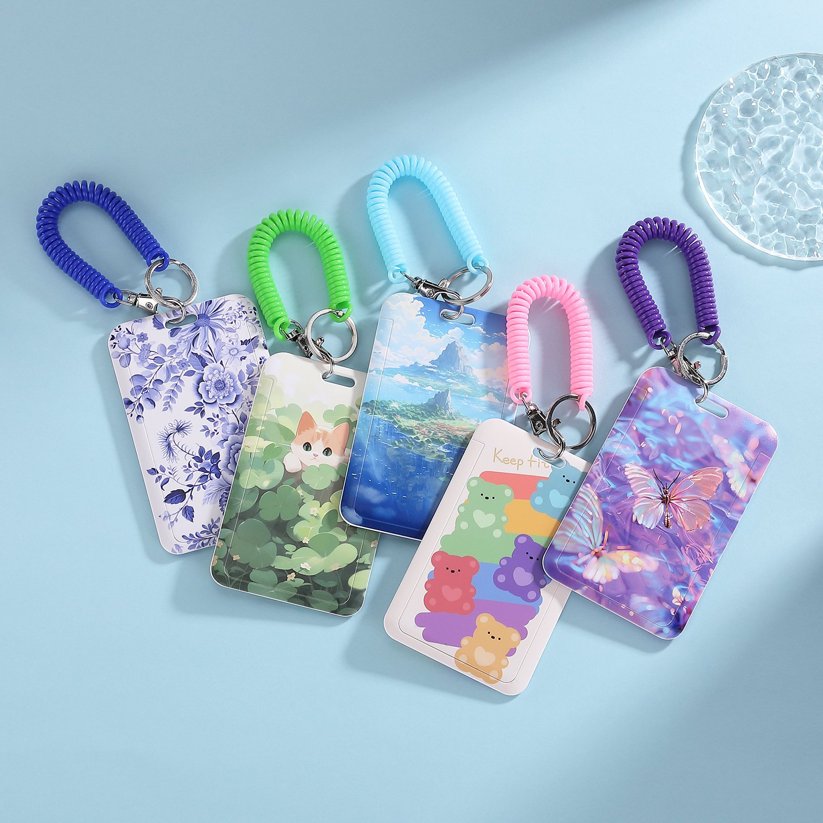 Custom School Student Cartoon Plastic Abs Card Holder Cardholder Badge Holder Business Credit Id Card Holders