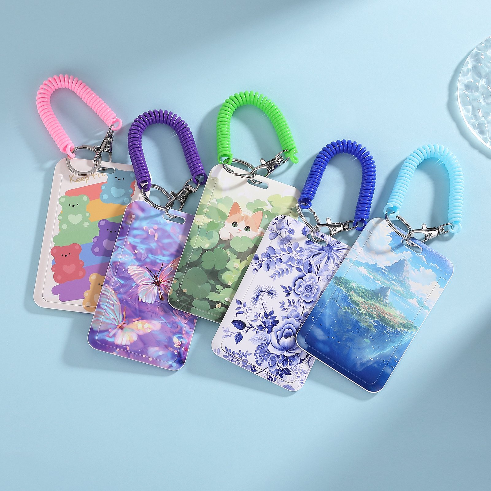 Custom School Student Cartoon Plastic Abs Card Holder Cardholder Badge Holder Business Credit Id Card Holders