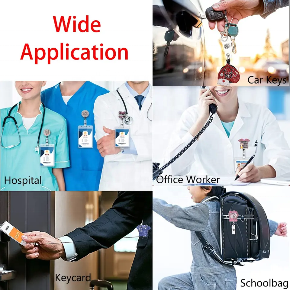 Wholesale Custom Nurse Acrylic Pill Medicine Bottle Badge Reel URINE GOOD HANDS Badge Holder