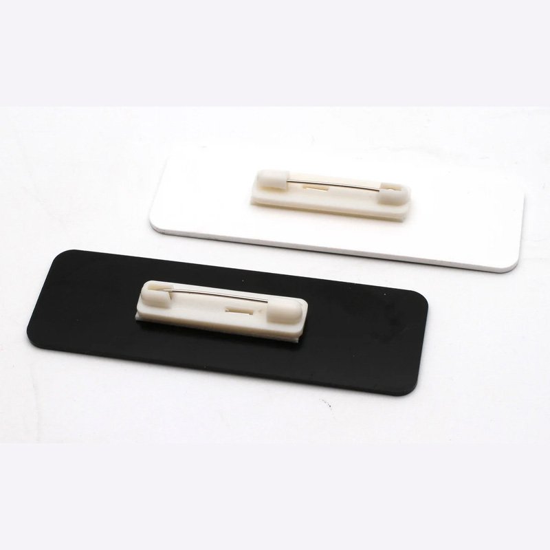 Custom Plate Stainless Steel Blank Metal Sublimation Magnet Name Button Badge Engrave Employee Magnetic Name Badge Holders