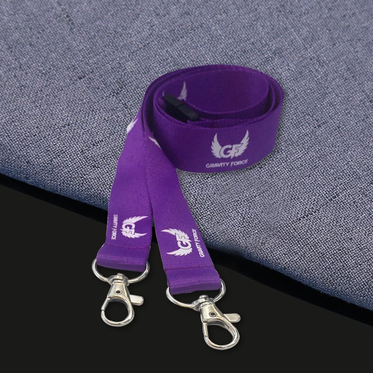 Safety thick double clip personalised id card safety badge breakaway lanyard with id card badge holder