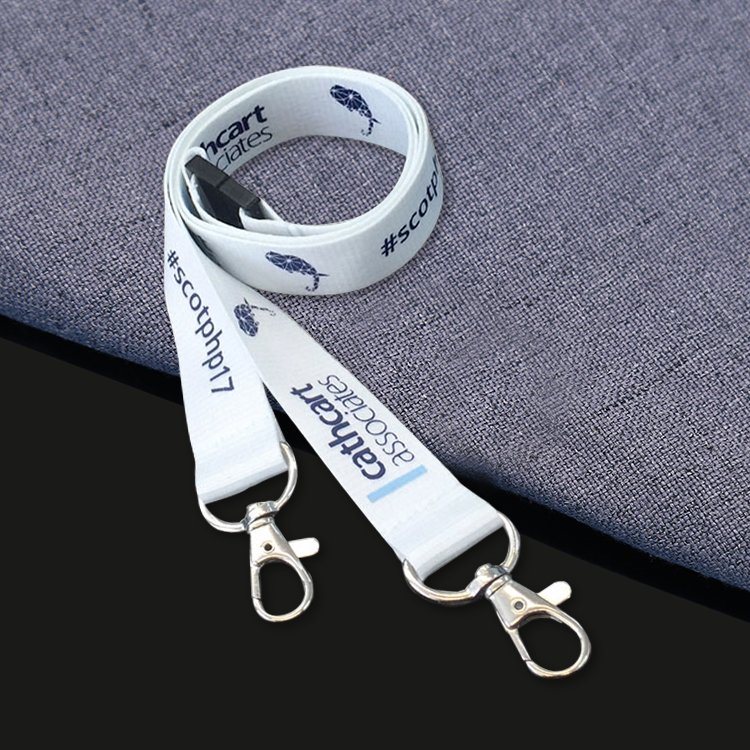 Safety thick double clip personalised id card safety badge breakaway lanyard with id card badge holder