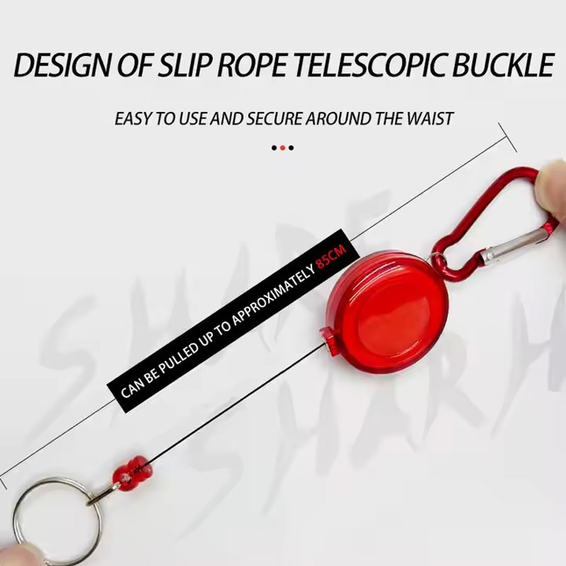85cm Coiled Fish Line Elastic Rope Fishing Tackle Tool to Prevent Rod Drop and Lose Missed Fish Pole Rod Protector