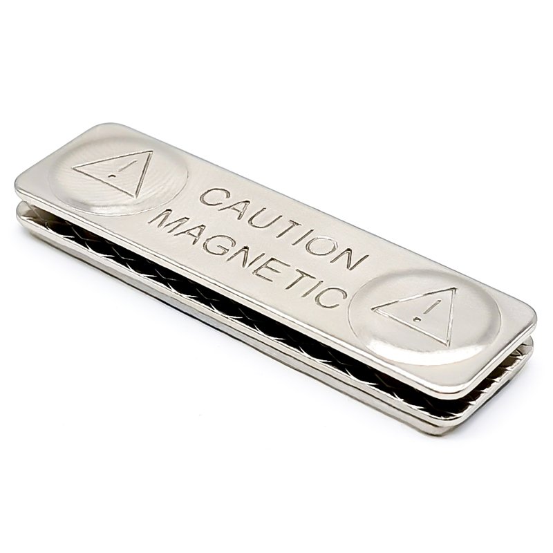 Custom Office ID Plate 3M Adhesive Reusable Steel Plate Rectangle Size 45*13mm Neodymium Magnetic Name Tag Badge Holder