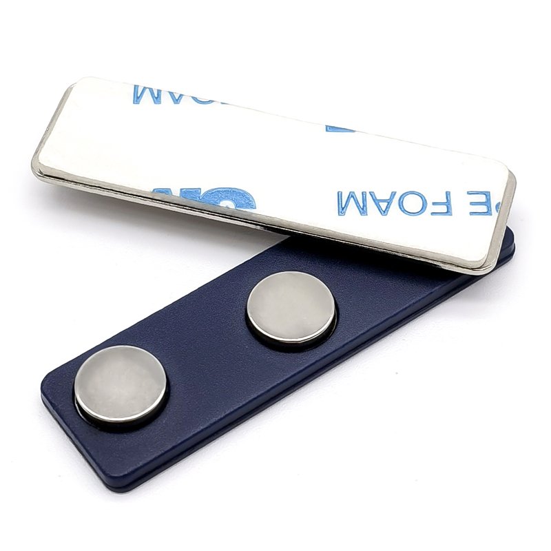 Custom Wholesale Company Employee ID Card Badge Adhesive Backing Reusable Rectangle ABS Plastic Neodymium Magnetic Name Badge