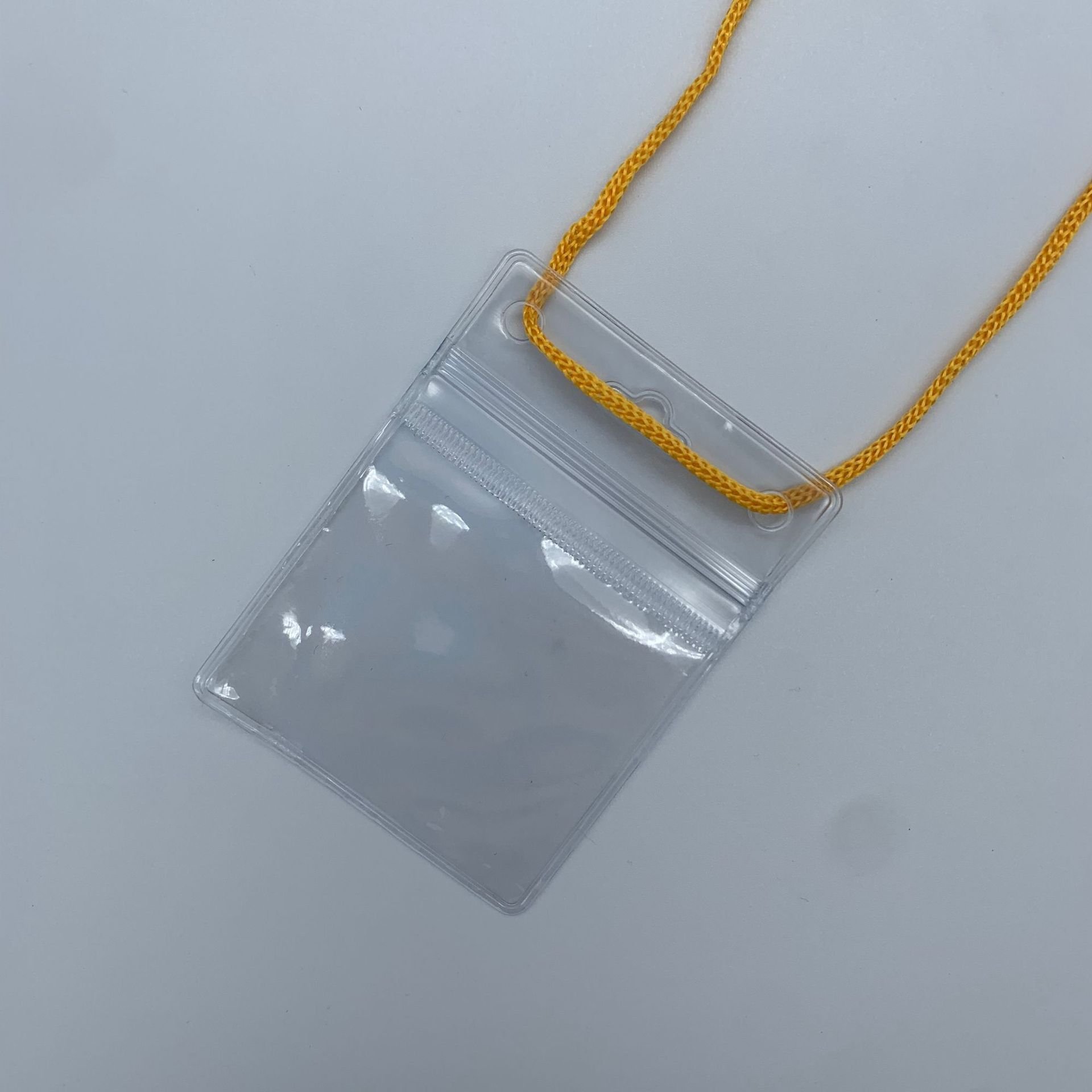 Customized size Waterproof Dustproof Pvc Plastic Reusable Hang Tag Packing Bag transparent price hang tag holder
