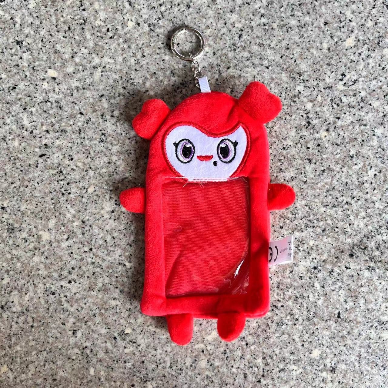 Kpop Twice Keychain Lovely Plush Photocard Holder ID Badge Lomo Card Protective Case Bag Pendant Key Ring
