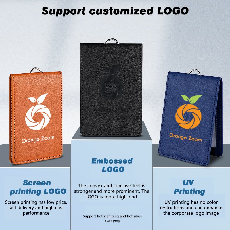 Separate Dual Card Slot Work ID Card Holder Folding ID Holder Employee ID Student School Bus Card Holder with Lanyard