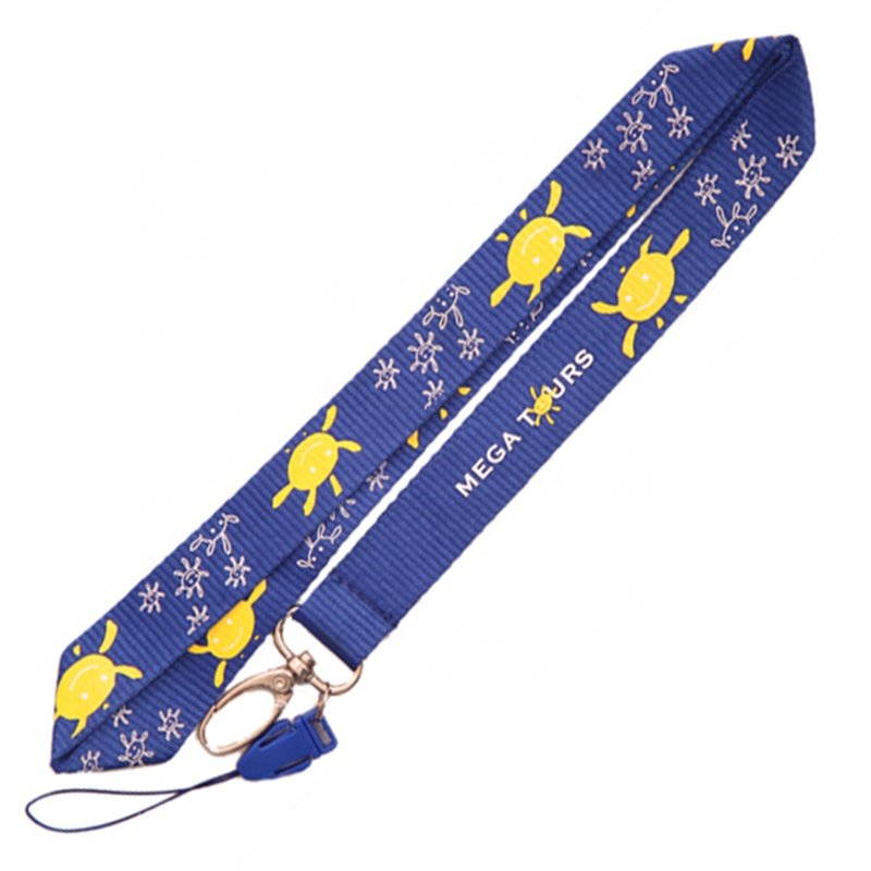 Free Design Logo Work ID Card Badge Holder Lanyard Customized Polyester Key Neck Strap Breakaway Buckles And Safety Clip