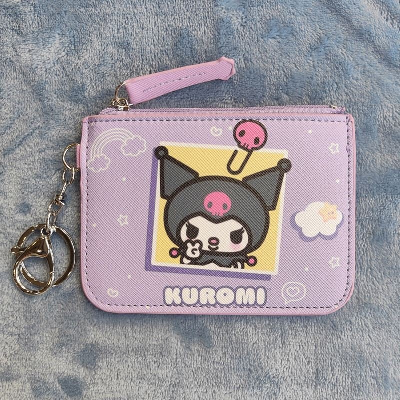 Wholesale Sanrio Cute Melody Kuromi PU Bulk Key id Badge Holder Keychain Girls Coin Purse Key Chain