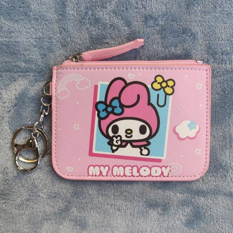 Wholesale Sanrio Cute Melody Kuromi PU Bulk Key id Badge Holder Keychain Girls Coin Purse Key Chain