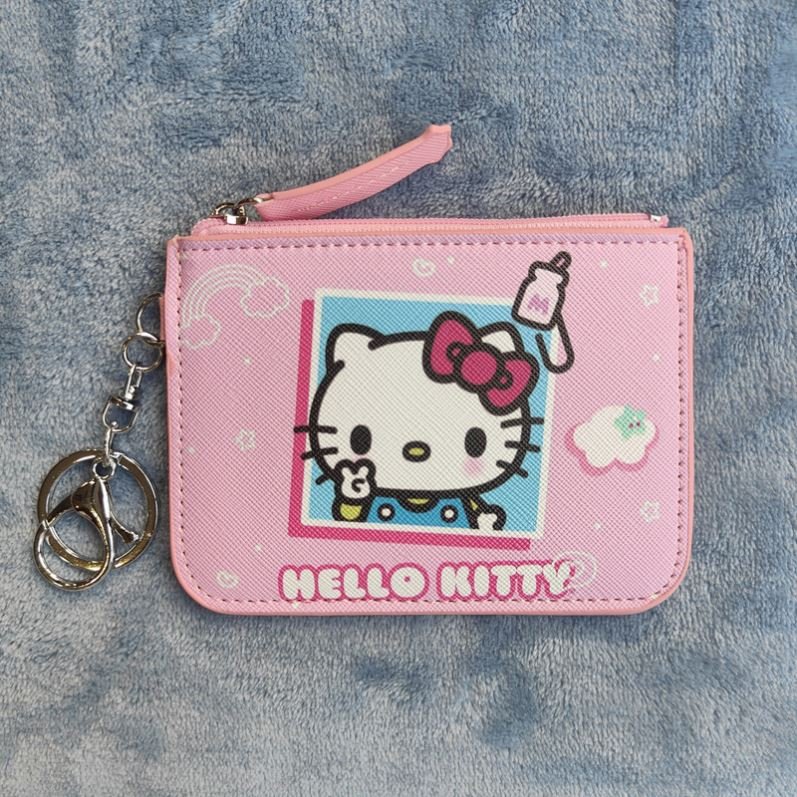 Wholesale Sanrio Cute Melody Kuromi PU Bulk Key id Badge Holder Keychain Girls Coin Purse Key Chain