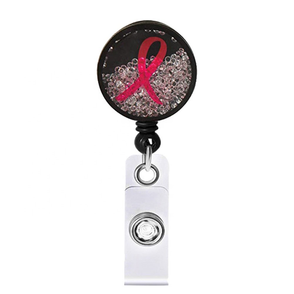 New Glitter Nurse Badge Reel Medical Nurse Shaker Badge Holder Pill Ribbon Pumpkin Christmas tree for Office School Student