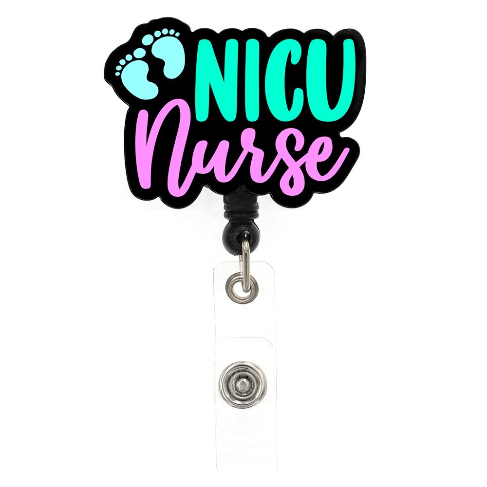 Wholesale Nurse Accessories Medical Series Student Nurse School Nurse Acrylic Plastic Badge Reel Scrub Life Badge Holder