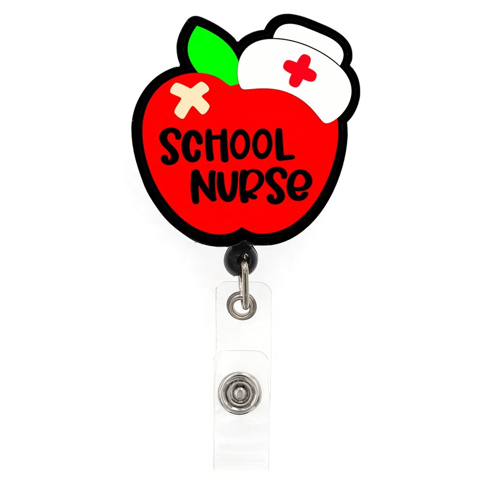 Wholesale Nurse Accessories Medical Series Student Nurse School Nurse Acrylic Plastic Badge Reel Scrub Life Badge Holder