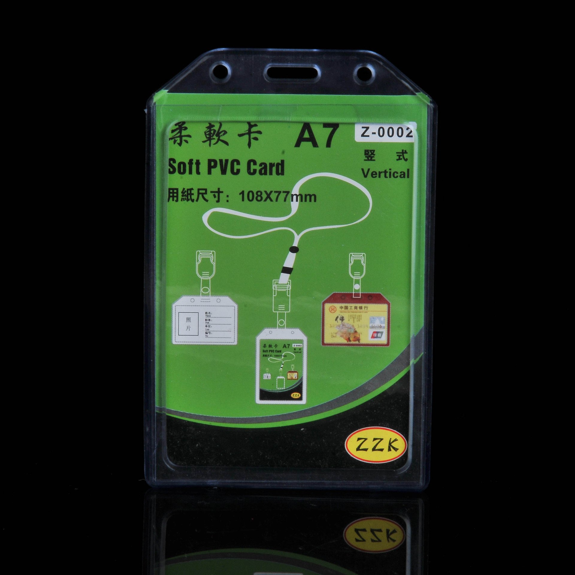 Clear Plastic ID Badge Holder Silicone Made Extra Thick Name Tag ID Card Holders Fit Standard Size Credit Cards Work ID School