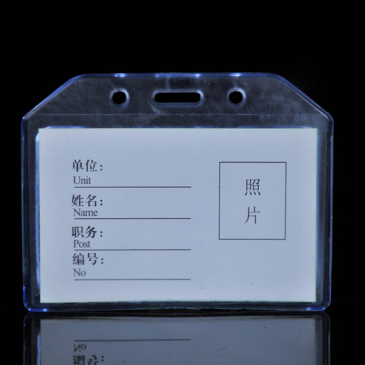 Clear Plastic ID Badge Holder Silicone Made Extra Thick Name Tag ID Card Holders Fit Standard Size Credit Cards Work ID School